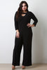 Wide Leg Key Hole Jumpsuit