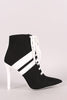 Qupid Sporty Lace Up Pointy Toe Booties