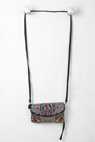 Colorful Embroidered Small Crossbody Bag