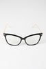 Clear Lense Slight Cat Eye Sunglasses