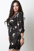 Surplice Self-Tie Belted Floral Satin Romper